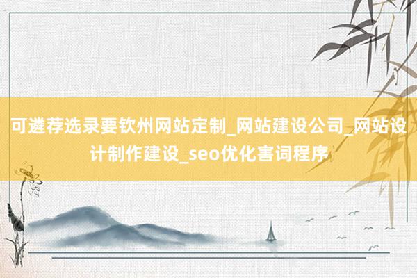 可遴荐选录要钦州网站定制_网站建设公司_网站设计制作建设_seo优化害词程序
